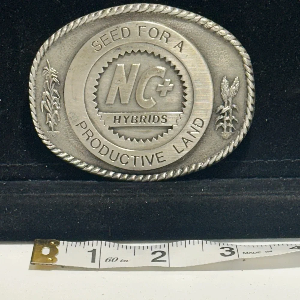 Vintage 1984 NC+ Hybrids Seed For A Productive Land Belt Buckle Limited Edition